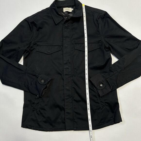 Monadic Mens Cargo Jacket Size Small Black Full Zip Shacket - Picture 11 of 15